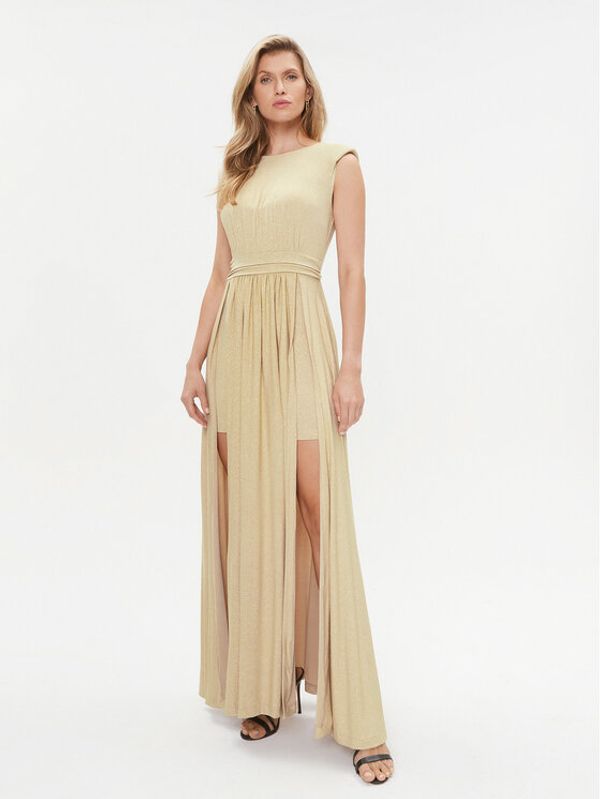 Rinascimento Rinascimento Večernja haljina CFC0115306003 Zlatna Regular Fit