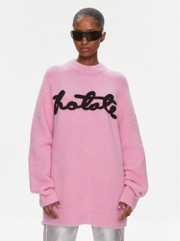 ROTATE ROTATE Džemper Knit Oversize Logo Jumper 1120922215 Ružičasta Oversize