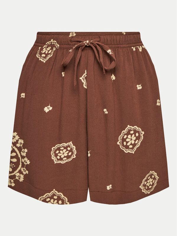 Roxy Roxy Kratke hlače Lekeitio Break High Printed ERJNS03508 Smeđa Regular Fit