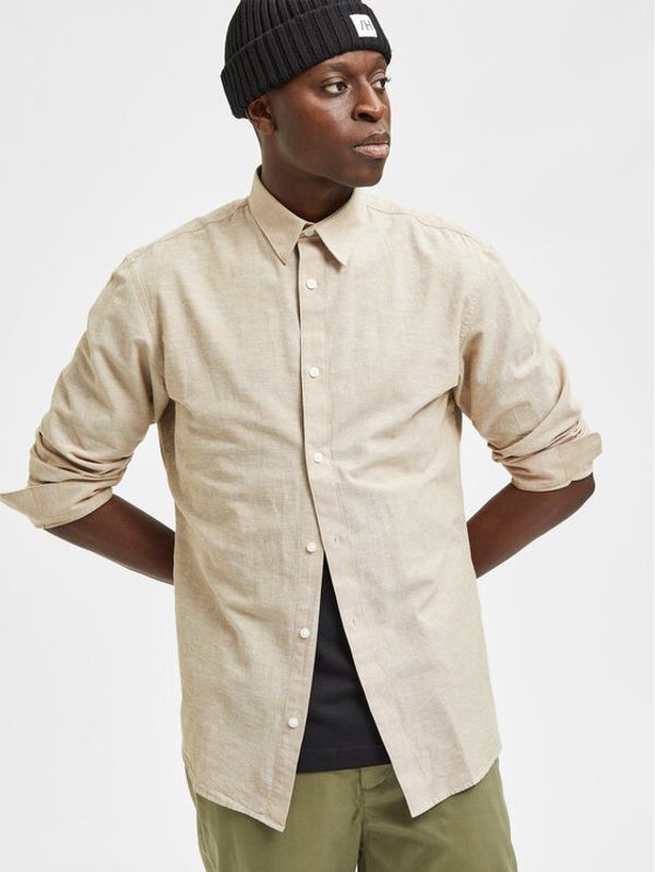 Selected Homme Selected Homme Košulja 16078867 Bež Slim Fit