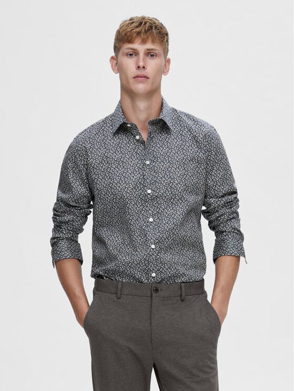 Selected Homme Selected Homme Košulja 16093276 Tamnoplava Slim Fit