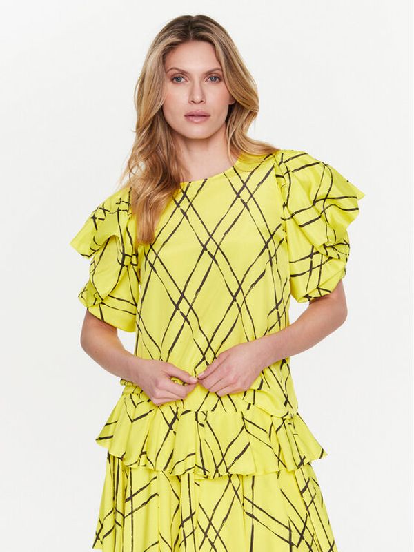 Silvian Heach Silvian Heach Majica GPP23376BL Žuta Regular Fit