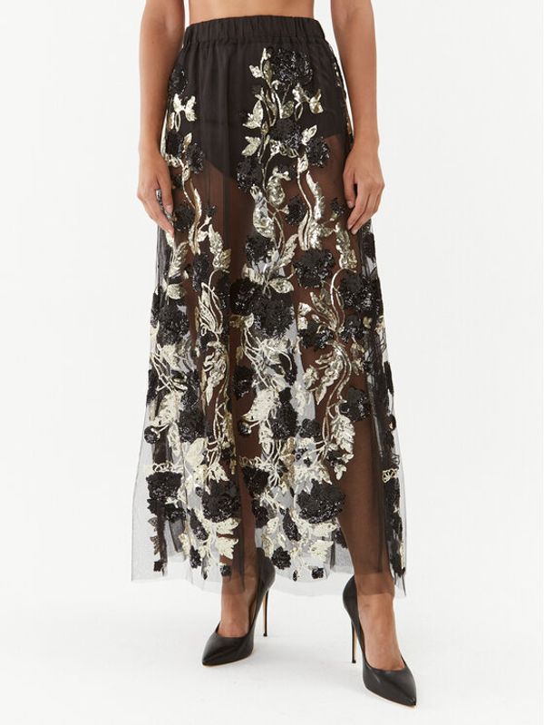 Silvian Heach Silvian Heach Maxi suknja GPA23304GO Crna Regular Fit