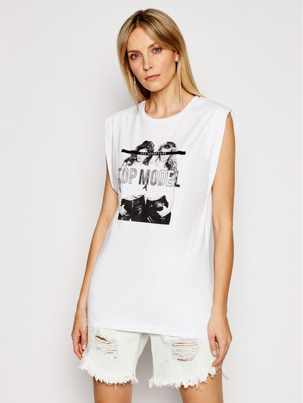 Silvian Heach Silvian Heach T-shirt Laabed CVP19251TS Bijela Slim Fit