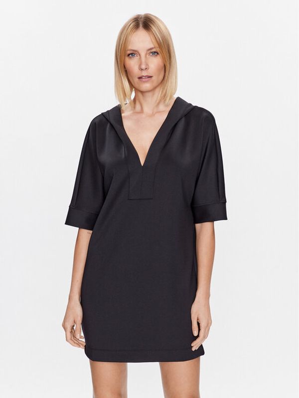 Sisley Sisley Haljina za svaki dan 41HGLV037 Crna Relaxed Fit