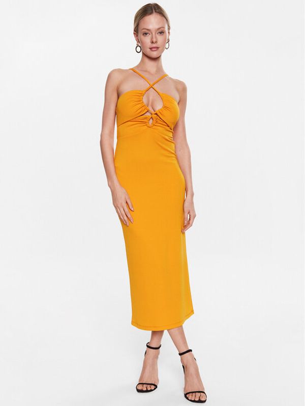 Sisley Sisley Haljina za svaki dan 41L1LV03U Žuta Regular Fit