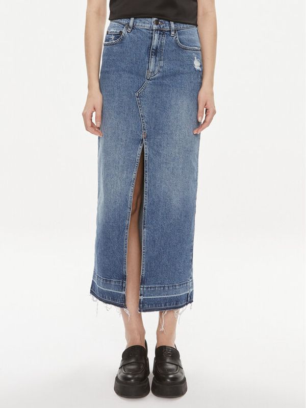Sisley Sisley Jeans suknja 4TLALE03I Plava Regular Fit