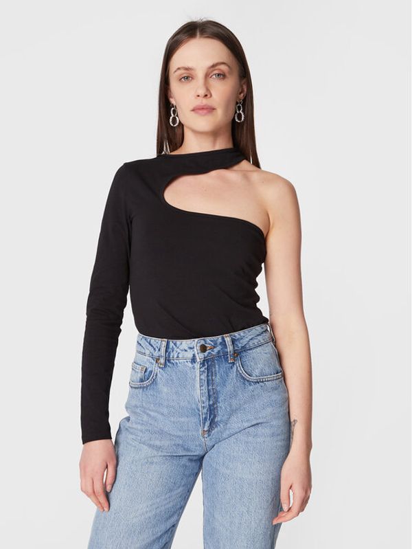Sisley Sisley Majica 3VAMW1006 Crna Slim Fit