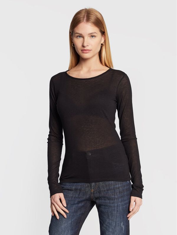 Sisley Sisley Majica 3XY4L126X Crna Regular Fit