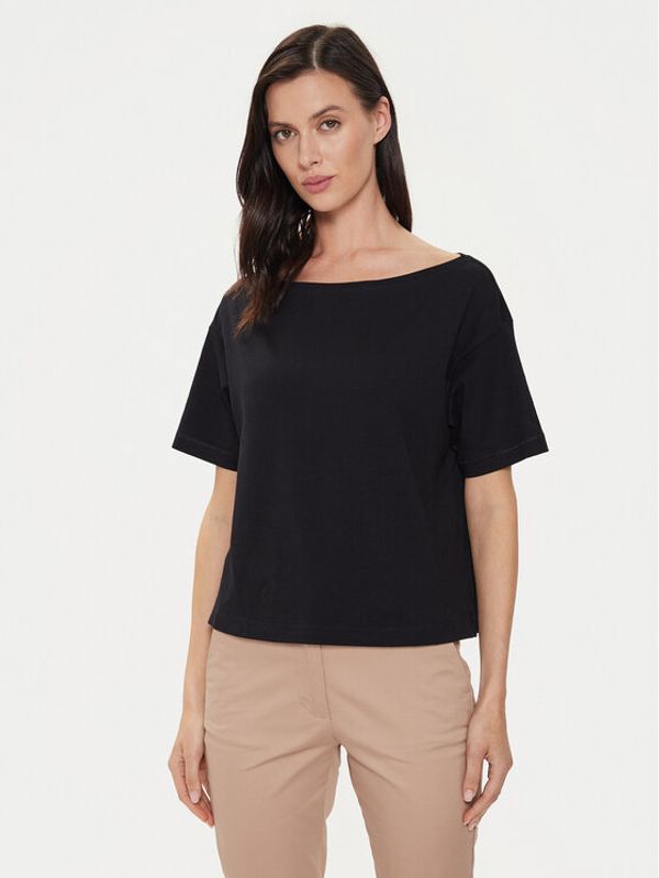 Sisley Sisley T-shirt 3096L400N Crna Relaxed Fit