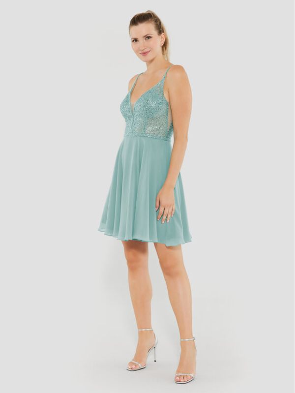Swing Swing Koktel haljina 5AE19300 Zelena Regular Fit