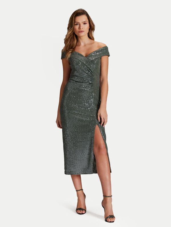 Swing Swing Koktel haljina 5AG24900 Zelena Slim Fit