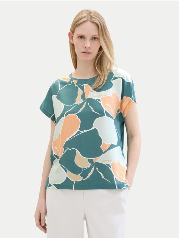 Tom Tailor Tom Tailor T-shirt 1040588 Zelena Regular Fit