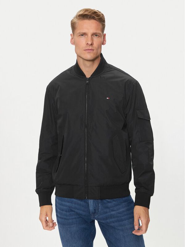 Tommy Hilfiger Tommy Hilfiger Bomber MW0MW35658 Crna Regular Fit
