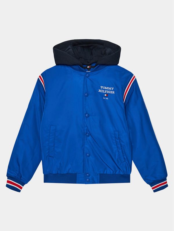 Tommy Hilfiger Tommy Hilfiger Bomber Th Logo Bomber Jacket KB0KB08742 Plava Regular Fit