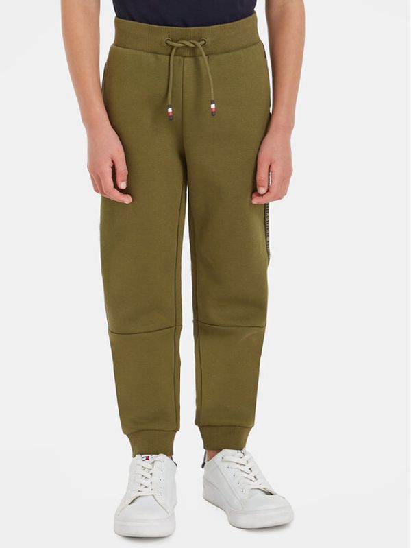 Tommy Hilfiger Tommy Hilfiger Donji dio trenerke Tape KB0KB08476 Zelena Regular Fit