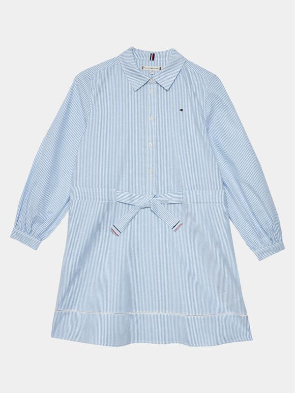 Tommy Hilfiger Tommy Hilfiger Haljina košulja Ithaca Stripe Shirt Dress KG0KG07699 Plava Regular Fit