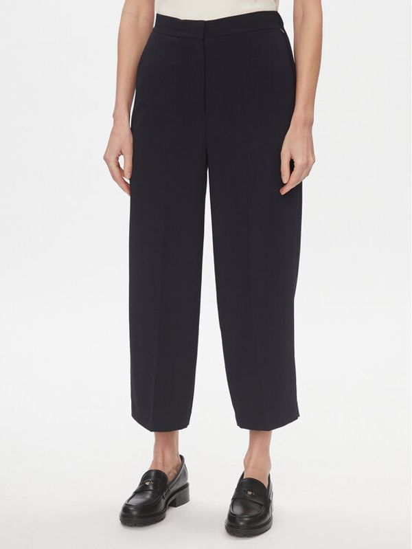 Tommy Hilfiger Tommy Hilfiger Hlače WW0WW41908 Tamnoplava Wide Leg