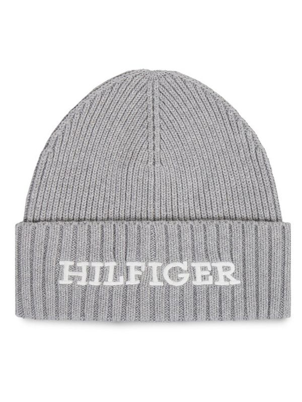 Tommy Hilfiger Tommy Hilfiger Kapa Monotype Beanie AM0AM11737 Siva