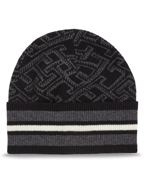 Tommy Hilfiger Tommy Hilfiger Kapa Th Monogram Aop Beanie AM0AM11499 Crna
