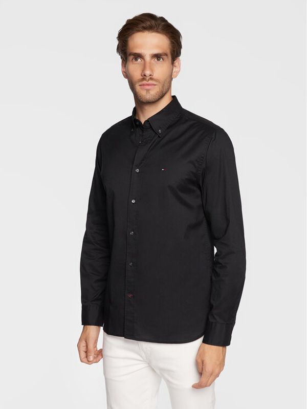 Tommy Hilfiger Tommy Hilfiger Košulja Core Flex MW0MW25035 Crna Regular Fit