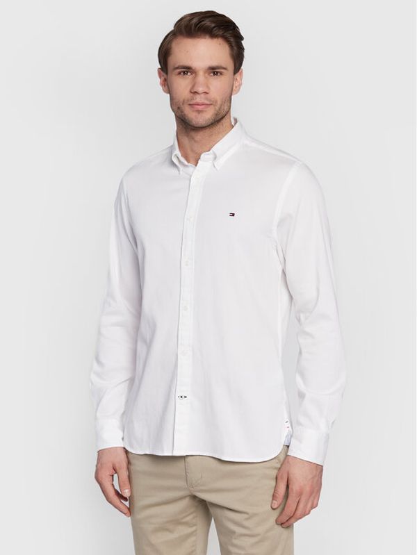 Tommy Hilfiger Tommy Hilfiger Košulja Dobby MW0MW25038 Bijela Slim Fit