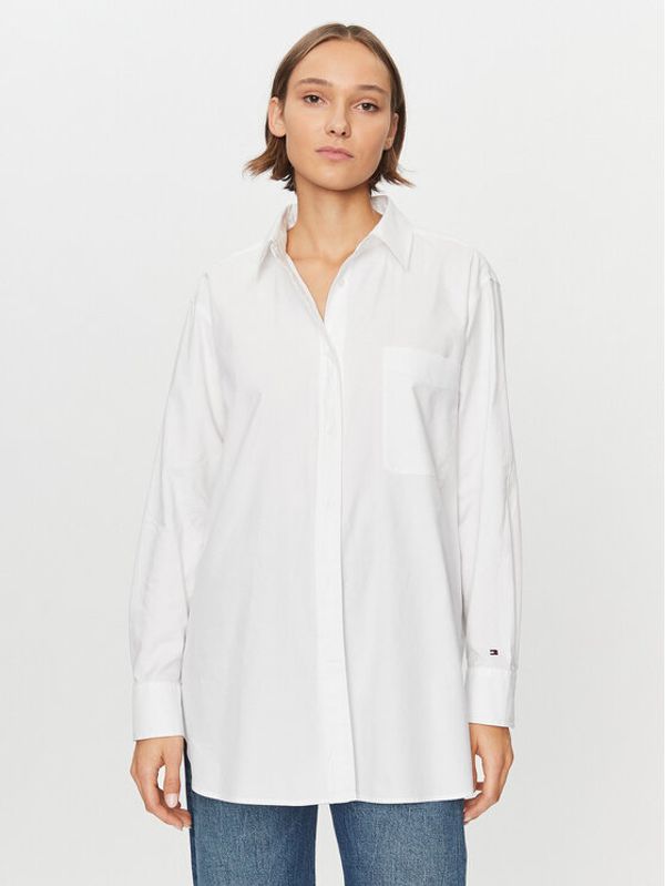 Tommy Hilfiger Tommy Hilfiger Košulja WW0WW38968 Bijela Oversize