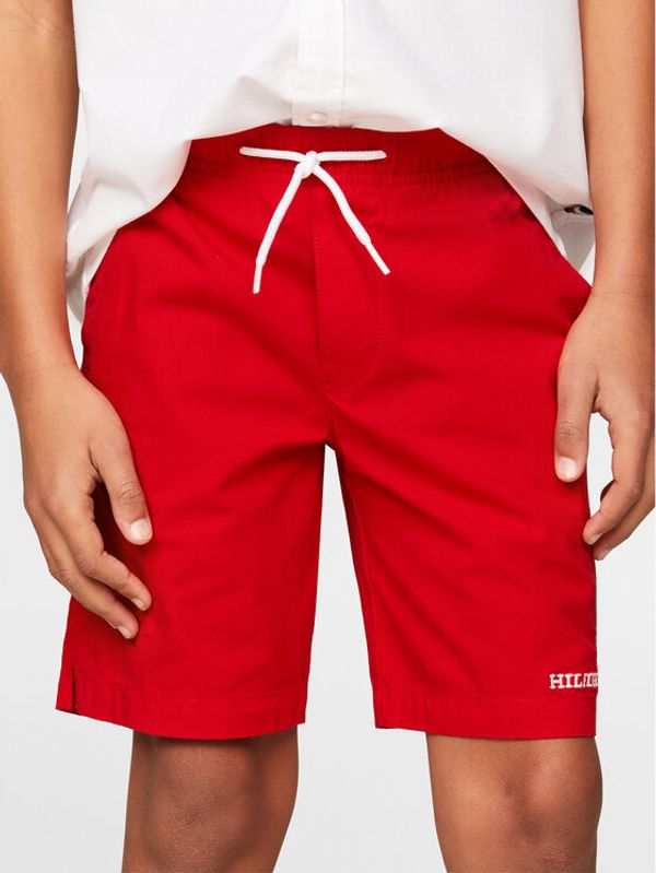 Tommy Hilfiger Tommy Hilfiger Kratke hlače Pull On Monotype KB0KB08948 Crvena Regular Fit
