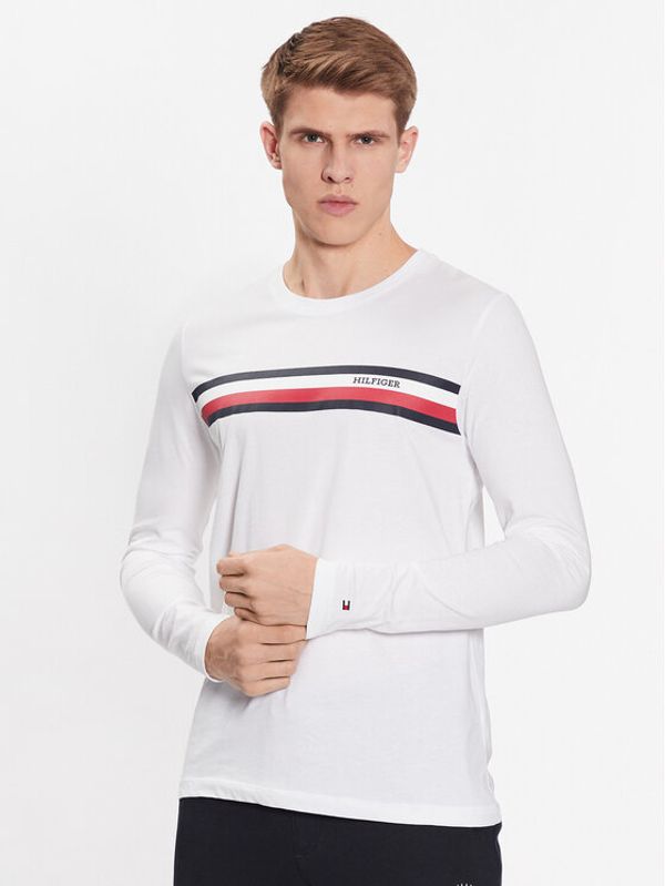 Tommy Hilfiger Tommy Hilfiger Majica dugih rukava MW0MW32366 Bijela Slim Fit