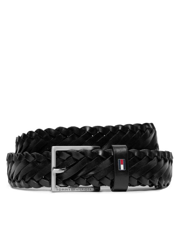 Tommy Hilfiger Tommy Hilfiger Muški remen Oliver 3.0 Leather Braid Dc AM0AM12068 Crna