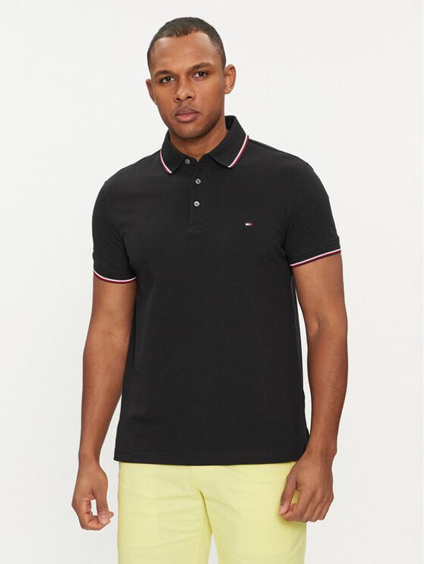 Tommy Hilfiger Tommy Hilfiger Polo 1985 MW0MW30750 Crna Slim Fit