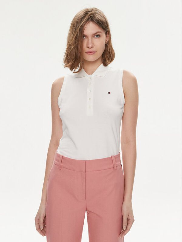 Tommy Hilfiger Tommy Hilfiger Polo 1985 WW0WW41794 Bijela Slim Fit