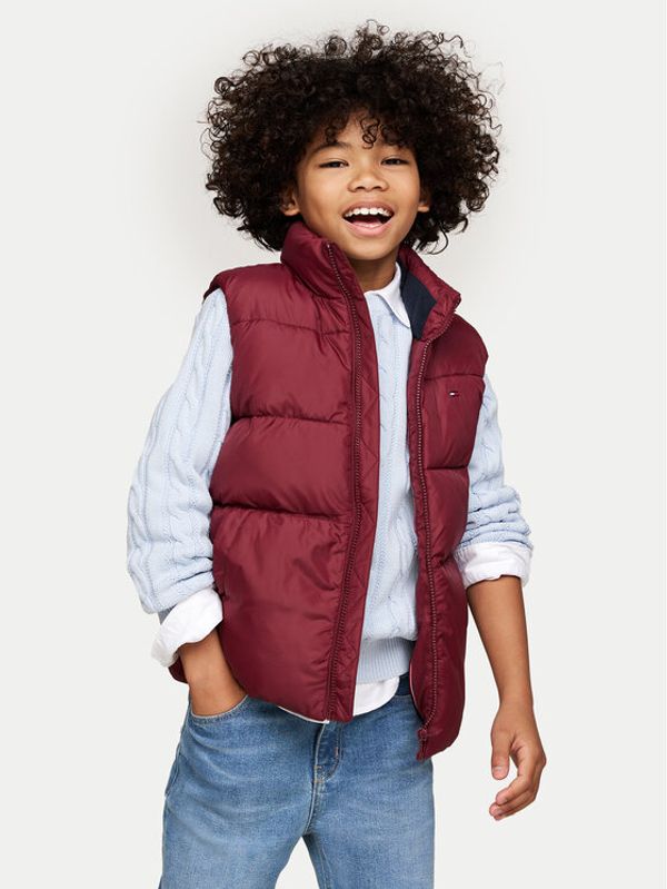 Tommy Hilfiger Tommy Hilfiger Prsluk Essential KB0KB08557 Tamnocrvena Regular Fit