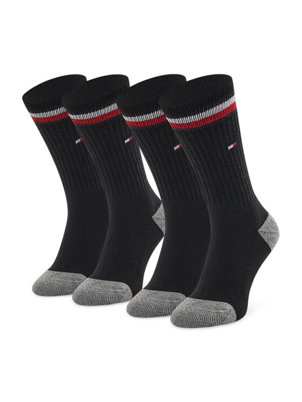Tommy Hilfiger Tommy Hilfiger Set od 2 para dječjih visokih čarapa 100001500 Crna