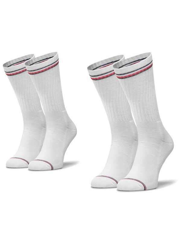 Tommy Hilfiger Tommy Hilfiger Set od 2 para unisex visokih čarapa 100001096 Bijela
