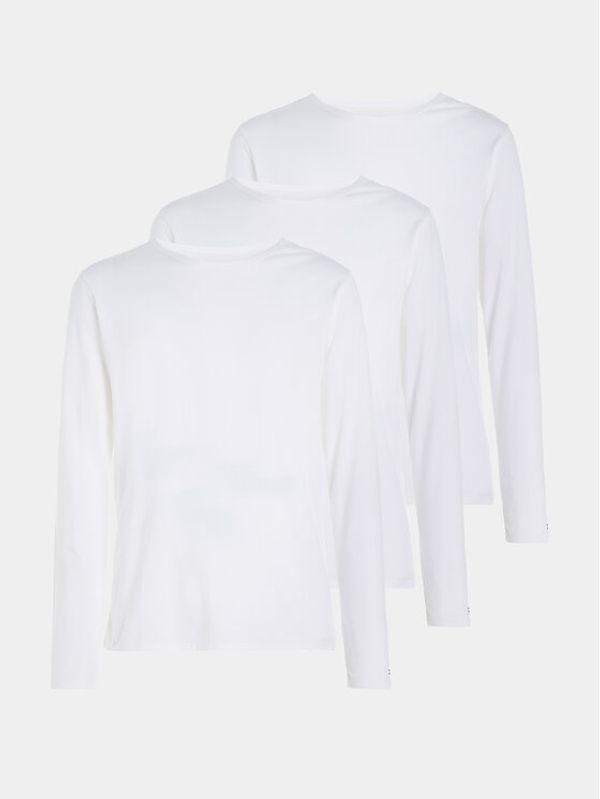 Tommy Hilfiger Tommy Hilfiger Set od 3 majice dugih rukava UM0UM03022 Bijela Slim Fit