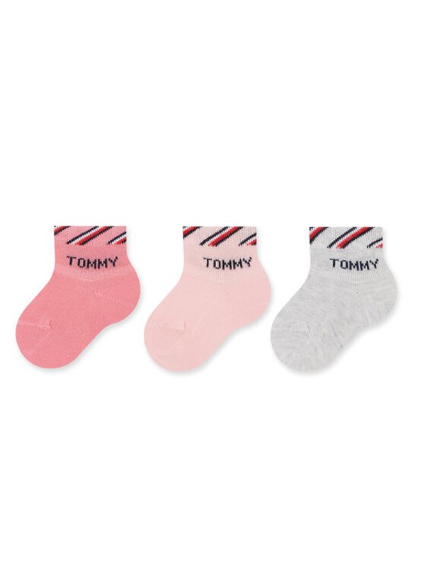 Tommy Hilfiger Tommy Hilfiger Set od 3 para dječjih visokih čarapa 701220277 Ružičasta