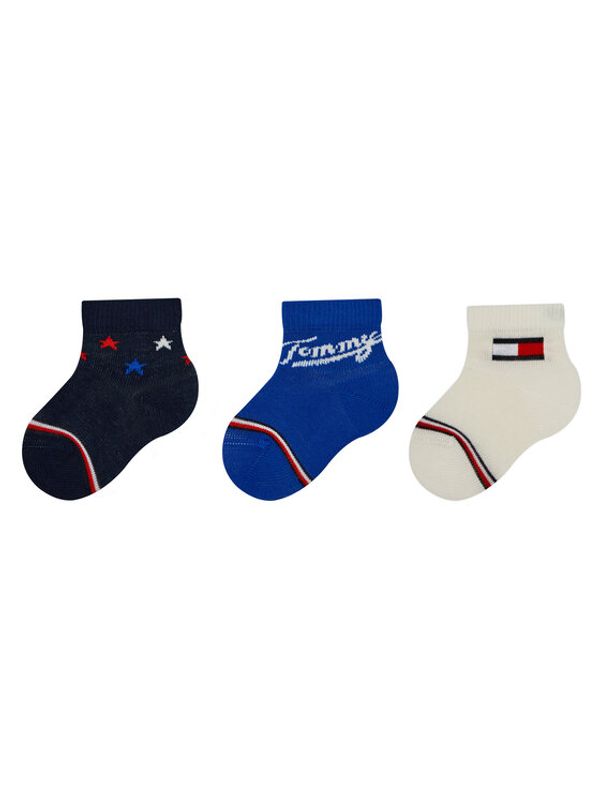 Tommy Hilfiger Tommy Hilfiger Set od 3 para dječjih visokih čarapa 701224997 Tamnoplava
