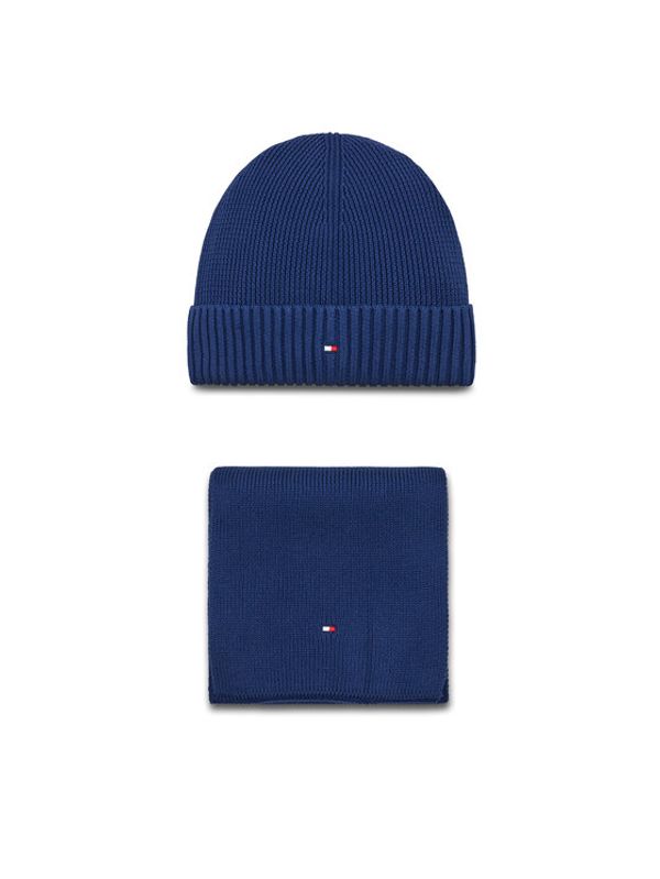Tommy Hilfiger Tommy Hilfiger Set šal i kapa Small Flag AU0AU01937 Plava