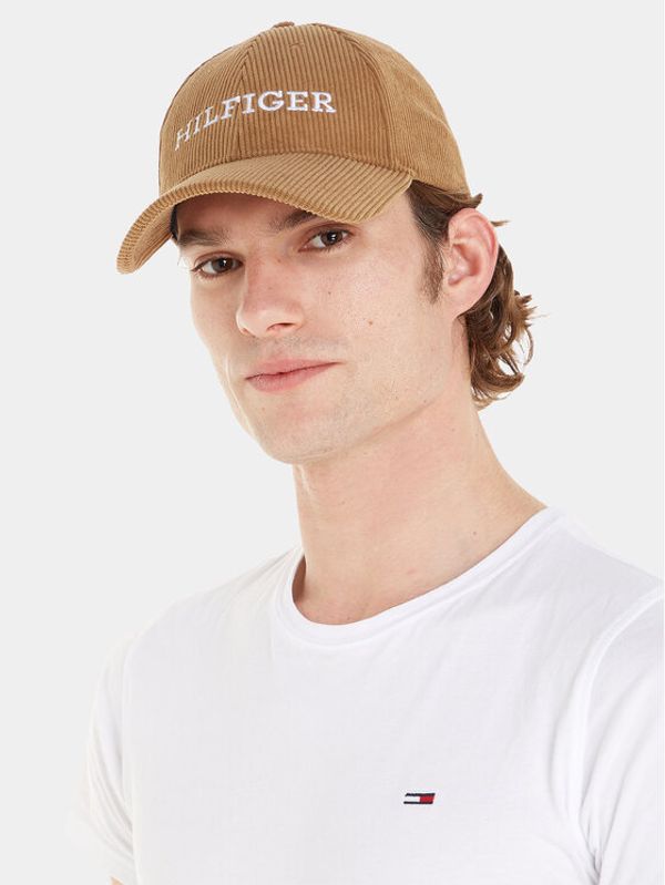 Tommy Hilfiger Tommy Hilfiger Šilterica Monotype Cordoroy Cap AM0AM11990 Bež