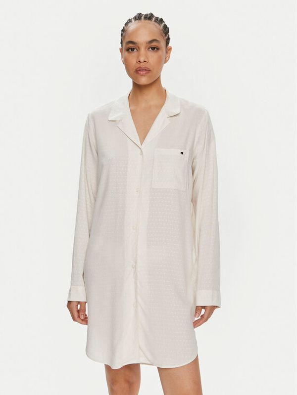 Tommy Hilfiger Tommy Hilfiger Spavaćica UW0UW05234 Écru Relaxed Fit