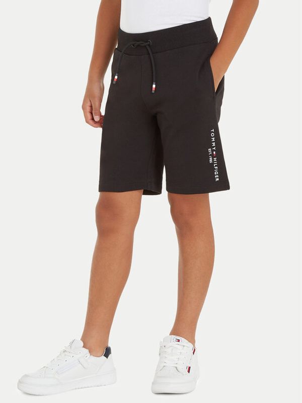 Tommy Hilfiger Tommy Hilfiger Sportske kratke hlače Essential KB0KB08984 D Crna Regular Fit