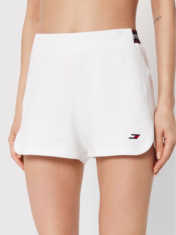 Tommy Hilfiger Tommy Hilfiger Sportske kratke hlače Tape S10S101432 Bijela Regular Fit