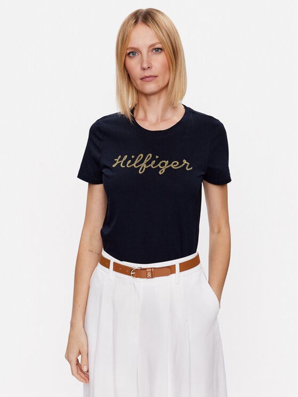 Tommy Hilfiger Tommy Hilfiger T-shirt Gold WW0WW38692 Tamnoplava Regular Fit
