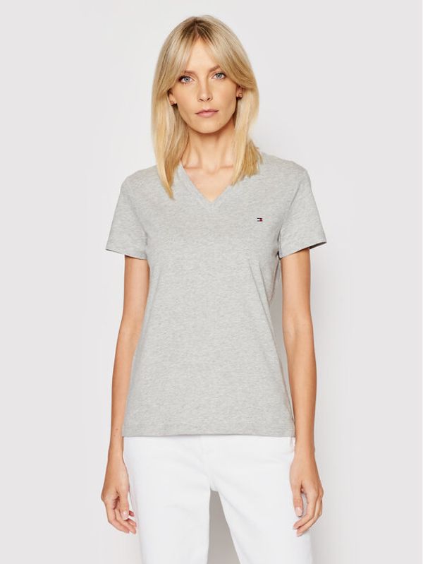 Tommy Hilfiger Tommy Hilfiger T-shirt Heri Tage WW0WW24969 Siva Regular Fit