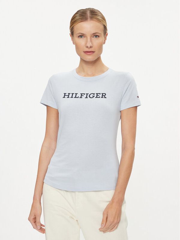 Tommy Hilfiger Tommy Hilfiger T-shirt WW0WW38872 Svijetloplava Slim Fit