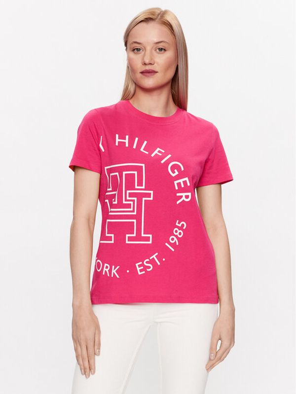 Tommy Hilfiger Tommy Hilfiger T-shirt WW0WW40051 Ružičasta Regular Fit