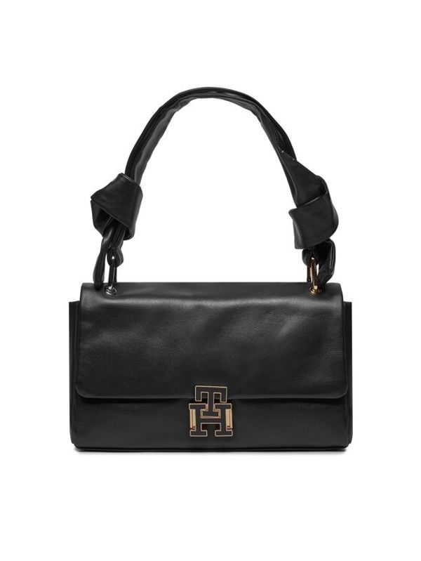 Tommy Hilfiger Tommy Hilfiger Torbica Pushlock Leather AW0AW15685 Crna