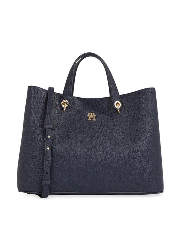 Tommy Hilfiger Tommy Hilfiger Torbica Th Emblem Satchel AW0AW15177 Tamnoplava