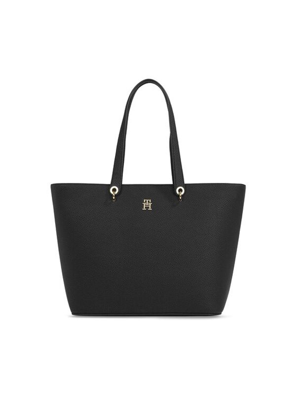 Tommy Hilfiger Tommy Hilfiger Torbica Th Emblem Tote AW0AW15178 Crna